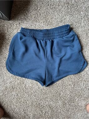 Zenana Outfitters Blue Athletic Shorts with Elastic Waist